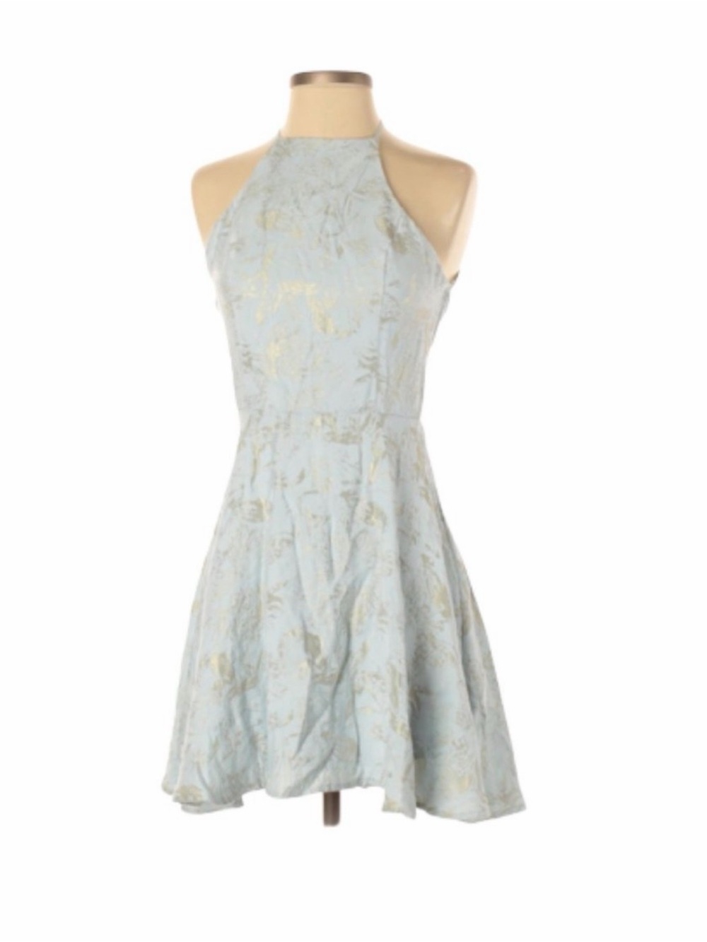 NWT  Graffiti Floral Open Back Halter Dress